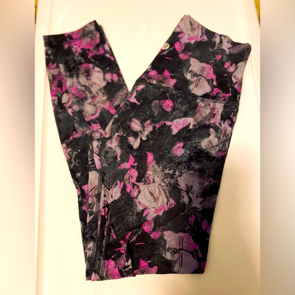 LULULEMON ALIGN HIGH-RISE LEGGING 25” purple black and grey SIZE 4 - Picture 1 of 4